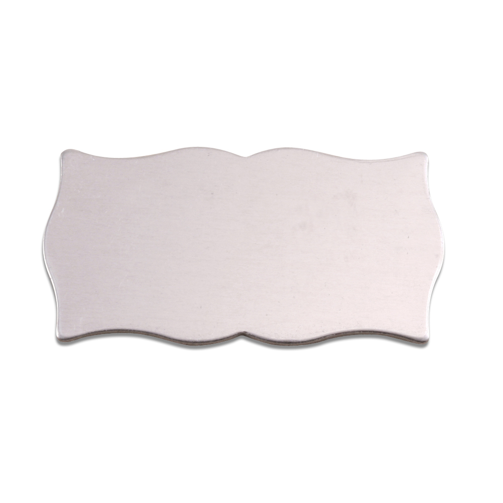 Metal Stamping Blanks Aluminum Scholarly Plaque, 38mm (1.5") x 19.8mm (.78"), 18g, Pack of 5